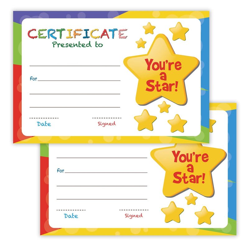Antgiftshop 50-Pcs Certificate of Awards Certificates for Back to School Classroom Students Supplies, Motivational Good Behavior Cards,Trend Enterprises Certificate of Award,Classics Certificates