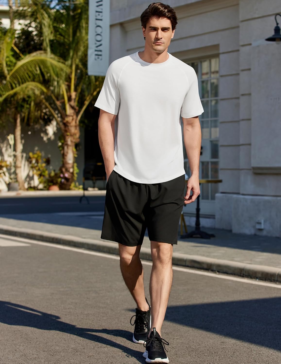 PINSPARK Men's Workout Shirts - Quick Dry Moisture-Wicking Athletic Tee | 3-Pack Short Sleeve