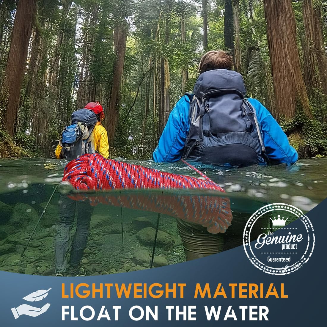 SMART&CASUAL 100 ft 1/4" Polyester Rope (Comparable to Nylon Rope) Poly Strong Utility Cord for Clothes Line Flag Pole Camping Crafting (Orange)