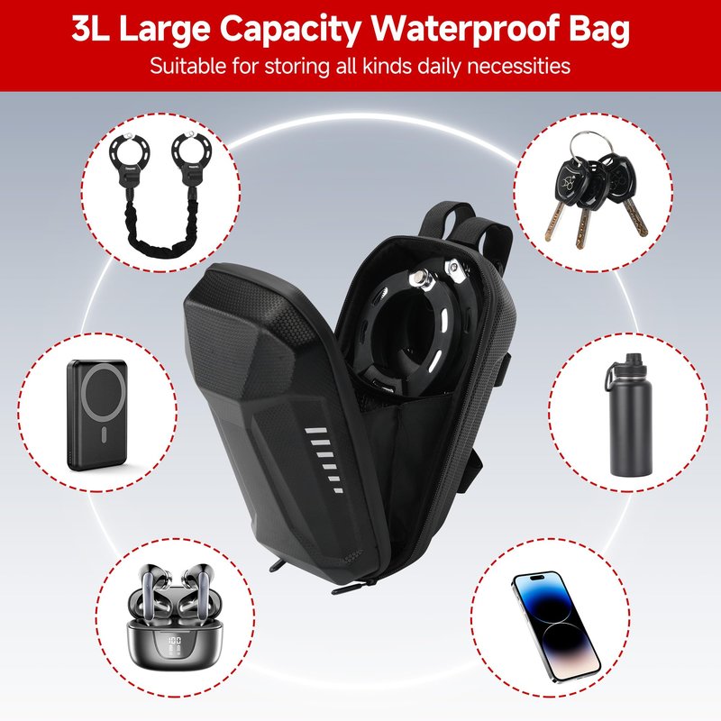 TOKCKYBL Heavy Duty Electric Scooter Lock with Scooter Bag - 8mm Anti-Theft Chain Lock, 94cm Weatherproof Security for E-Scooters, E-Bikes, Motorcycles