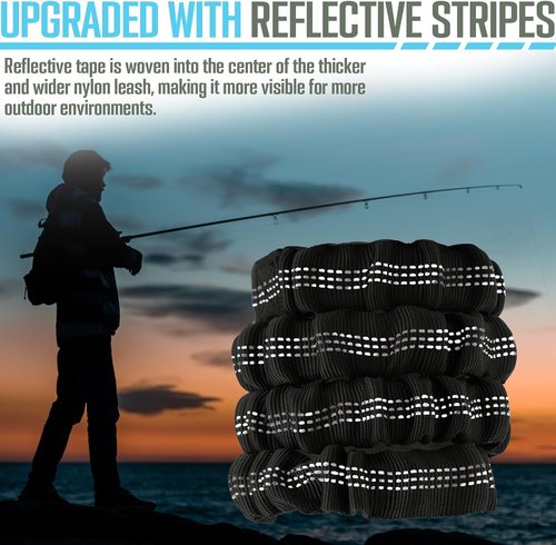 Apeso Kayak Paddle Leash - Durable Fishing Lanyard Tool with Carabiner | 2 Pack