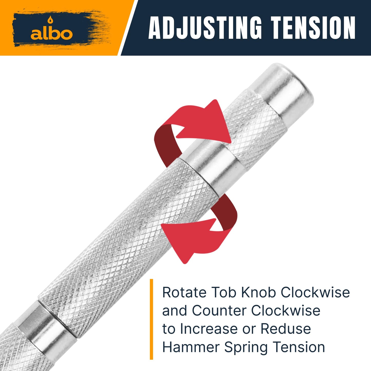 ALBO Spring Loaded Center Punch Tool – 5 Inch Automatic Punch for Metal, Wood, Steel – Heavy Duty Drill Punch – Durable Galvanized Coating, Precision Tip for DIY, Workshop & Professional Use (1pc)