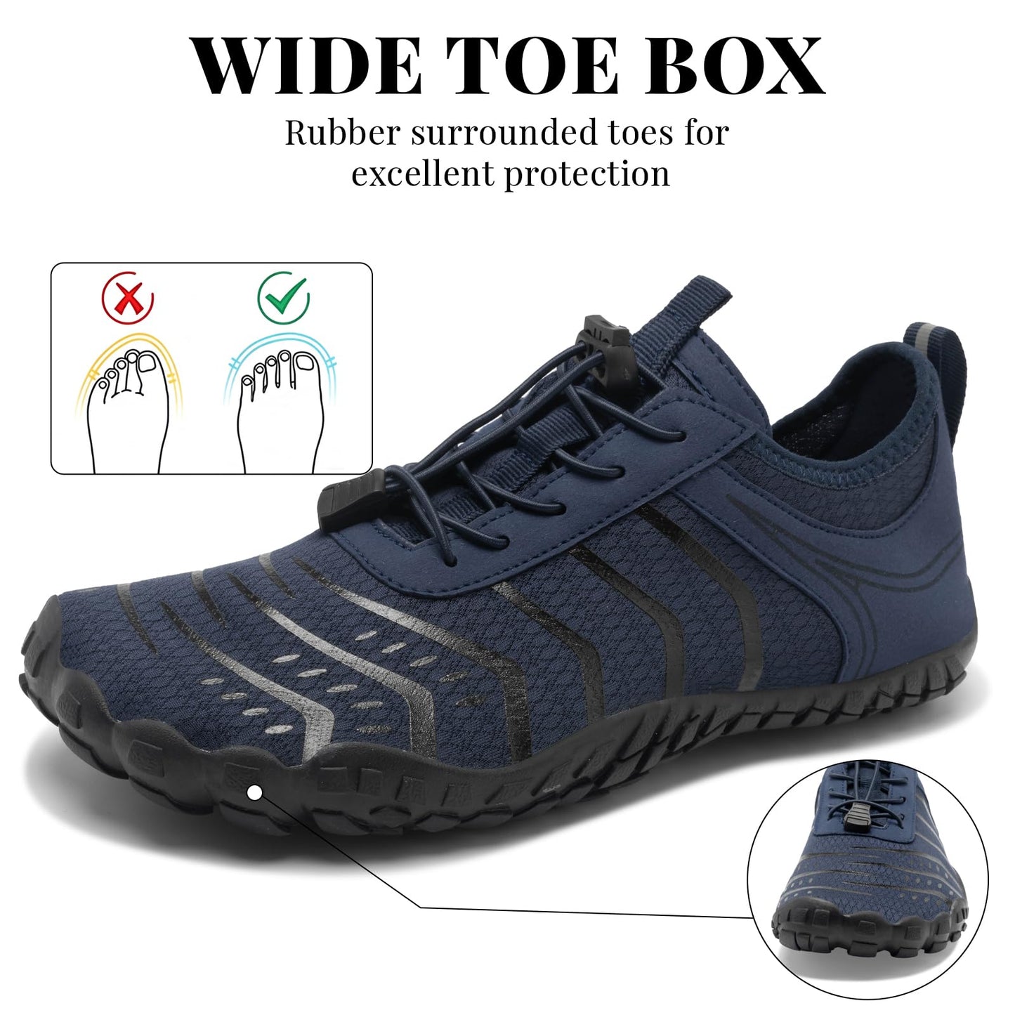 2026 New Hiking Barefoot Shoes Womens Mens Footwear,Wide Toe Box Water Shoe for Women Men,Zero Drop Comfortable & Non-Slip Barefoot Vitality Shoe Women's Athletic Footwear for Walking Hiking