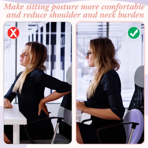 Libima 2 Pcs Wobble Cushion Wiggle Seat Flexible Sensory Seating Balance Disc Board for Men Women Physical Exercise Improving Posture Home Office(Purple and Pink)