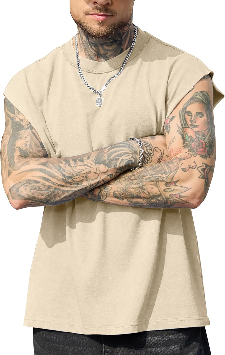 PLEPAN Men's Muscle Tank Tops - Sleeveless Workout Tee for Gym | Stylish and Comfortable Fit