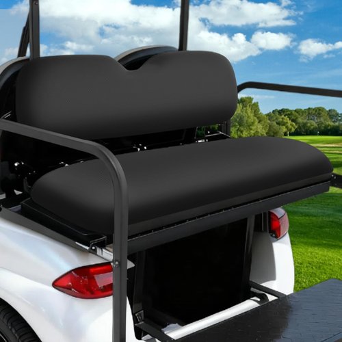 RIZINKART Universal Golf Cart Rear Seat Covers Fit for Club Car EZGO Yamaha Aftermarket Regular Back Seat Cushion，Durable Stretchy Breathable Washable Polyester Mesh Cloth