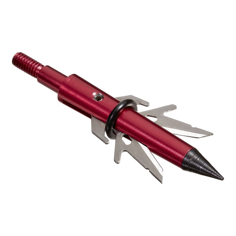Allen Company Stryke Therm-X 2 Blade Expandable Broadhead, 100-Grain, 3-Pack, Red, One Size, (14676)