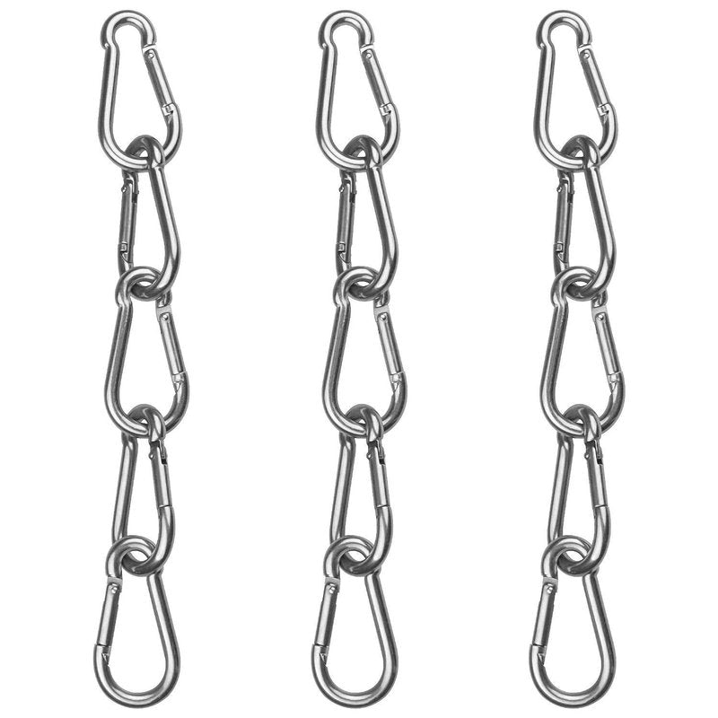 CertBuy 50pcs 2 Inch Stainless Steel Spring Snap Hook, 304 Stainless Steel Carabiner Clip Keychain Heavy Duty Quick Link Hook for Camping Fishing Hiking Traveling