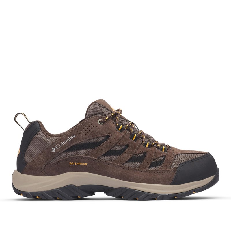 Columbia Mens Crestwood Waterproof, Mud/Squash, 9