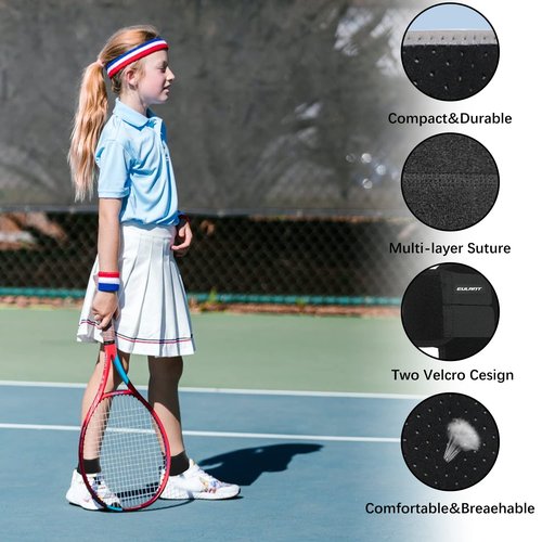 YEEKORO Kids/Youth Ankle Brace, Adjustable Breathable Ankle Support Plantar Fasciitis Compression Sleeve Foot Brace Heel Protector Wrap for Protection Tendonitis & Sprain Ankle Pain Relief（Black,S