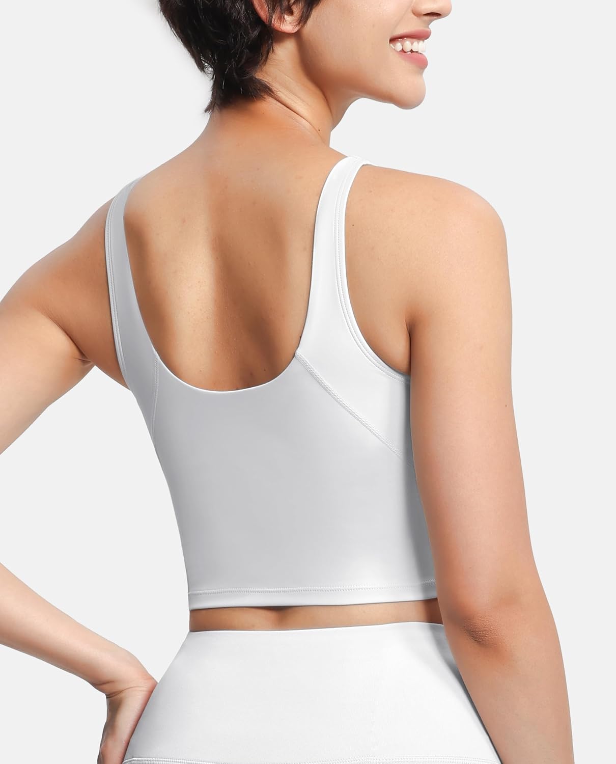 The Gym People Women's Longline Sports Bra - Wirefree, Padded, Medium Support, Comfortable Fit
