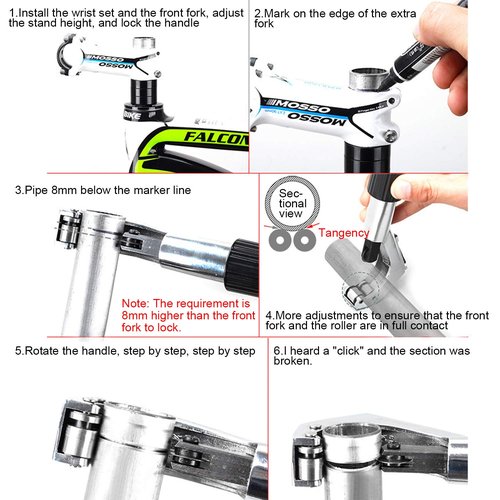 Bike Tube Cutter, Steel Tool for Front Fork Handlebar Post Cutting Cyclists