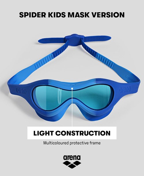 ARENA Kids Spider Swim Mask - Anti-Fog Non-Mirror Lens for Ages 2-5 | Easy-Use Strap & Wide View