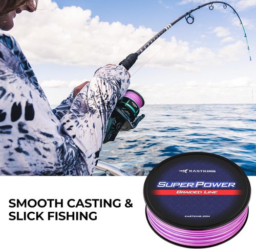 KastKing SuperPower Braided Fishing Line - Abrasion Resistant & Zero Stretch - Smaller Diameter, Must-Have Gear