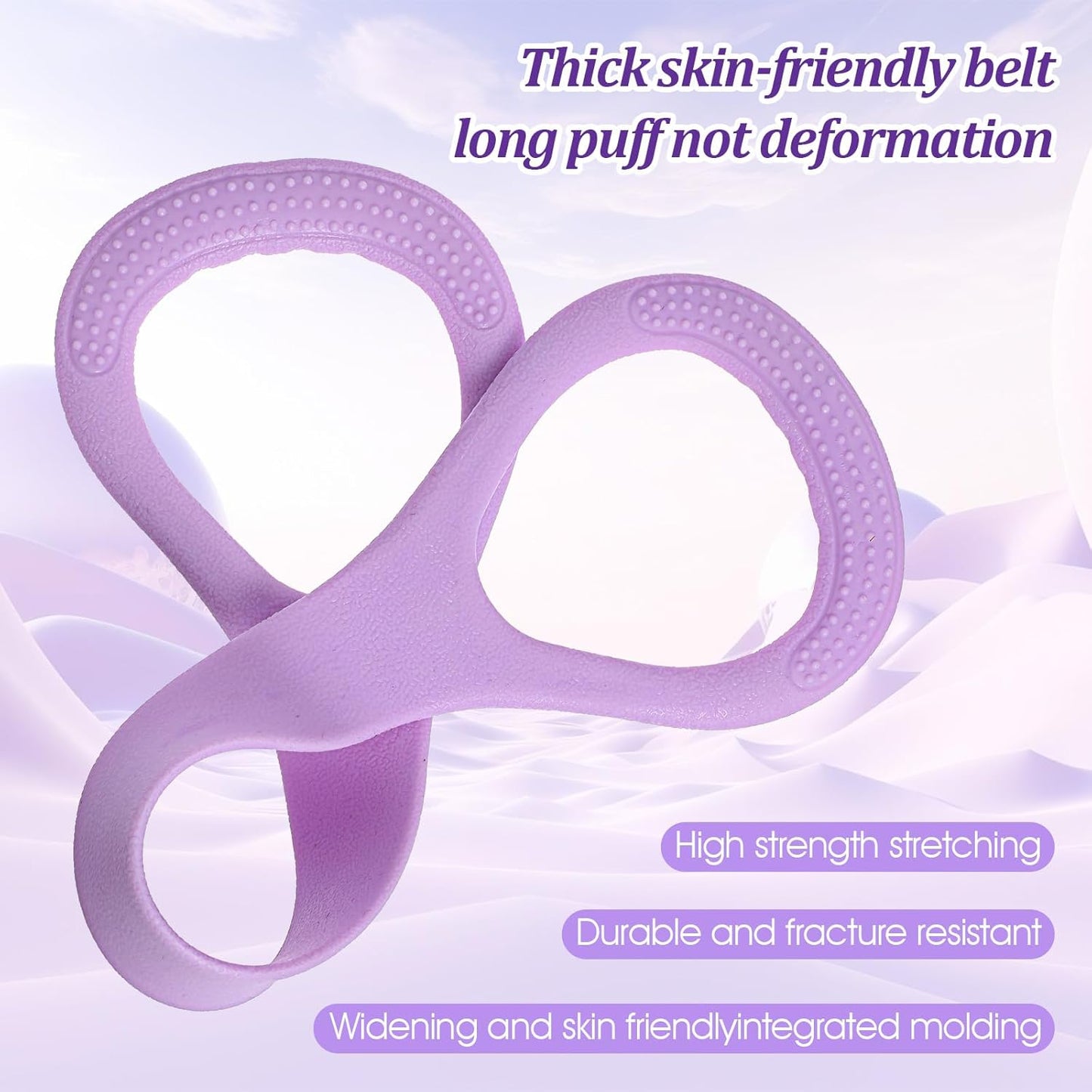 Skiennix Resistance Bands - Figure 8 Elastic Exercise Bands with Handles for Yoga & Pilates | Portable Home Gym Equipment