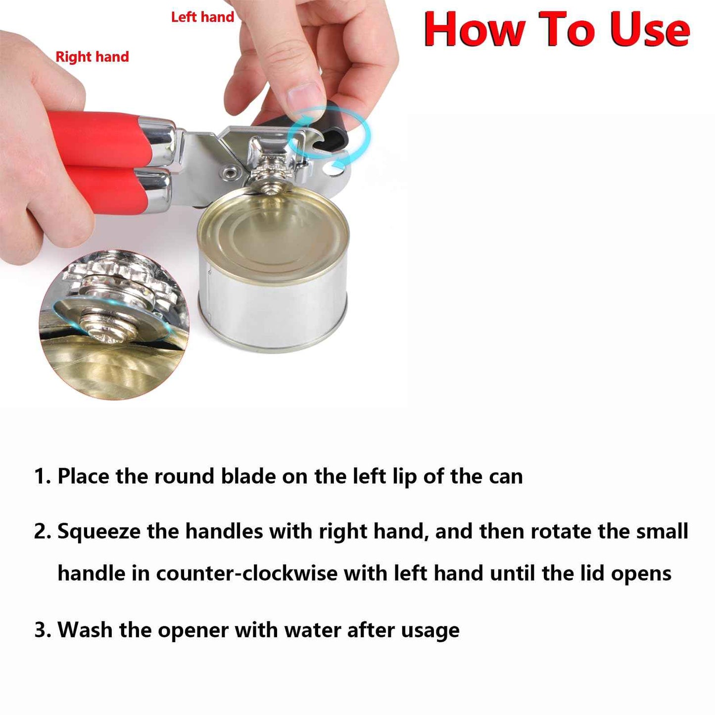 Left Handed Scissors, Kitchen Shears and Can Opener, Peeler Set, Lefty Tools Utensils for Left Hand People/Adults (4 in 1)