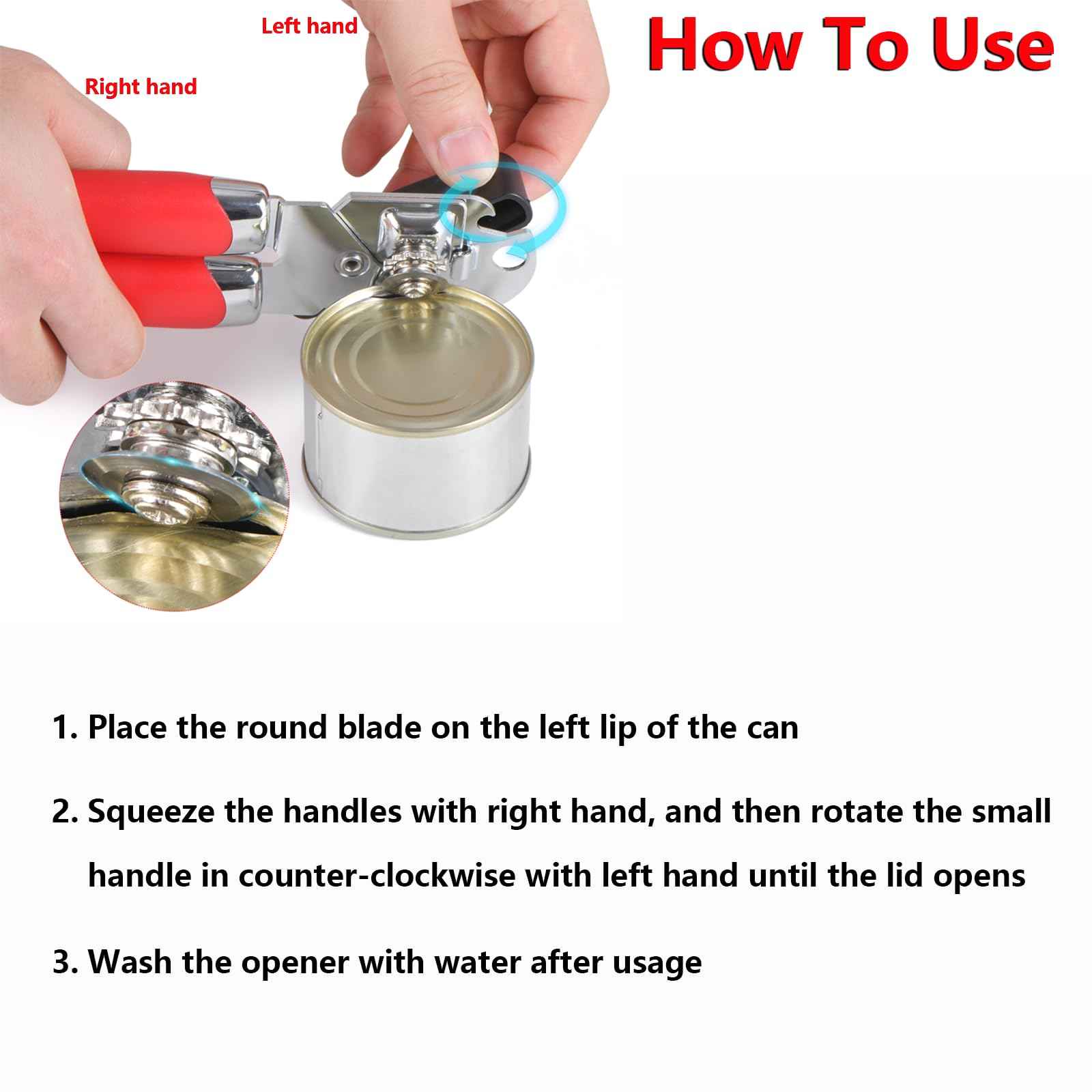 Left Handed Scissors, Kitchen Shears and Can Opener, Peeler Set, Lefty Tools Utensils for Left Hand People/Adults (4 in 1)