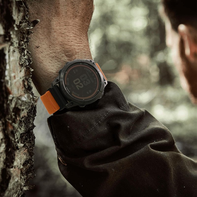 Bandletic Compatible with Garmin Fenix 8 47mm Band, Stretchy Nylon Quick Fit Strap for Instinct E&3 45mm/2/Fenix E/8 47mm/7/6/5/Forerunner 965/955/Epix 2/Approach S70 47mm/Tactix & Quatix 8-47mm