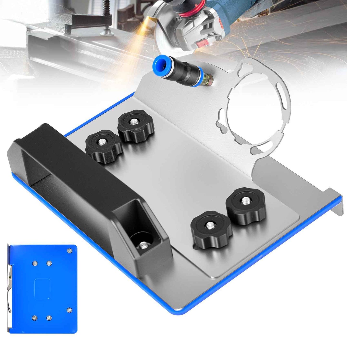 45° Tile Chamfering Tool, Angle Grinder Stand For Tile 45° Chamfer Stainless Steel Cutting, 100-Type Universal 45 Degree Tile Tools Chamfering Fixed Stand Type Angle Grinder