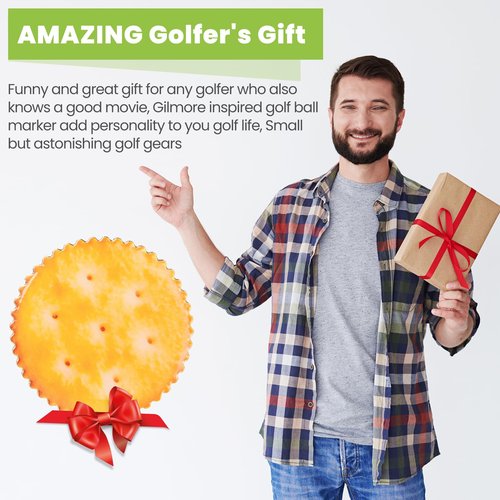 Cracker Golf Ball Marker Metal Ball Marker Premium Golf Accessories Funny Golf Gifts for Men Women Golfers, Pocket-Size & Durable (Large Cracker)