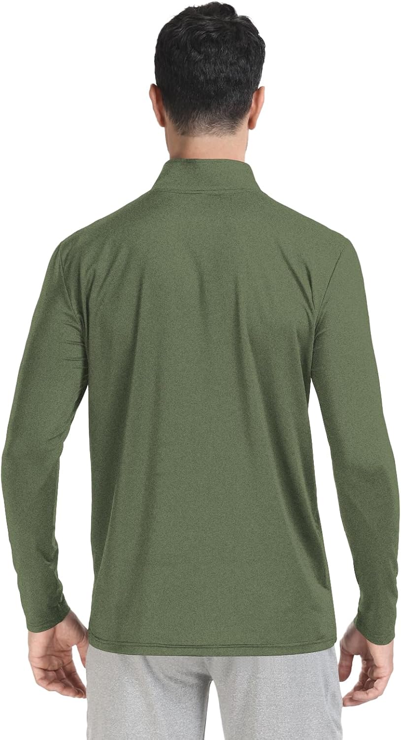 Skiennix Men's Quarter Zip Pullover Sweatshirt - UPF 50+ Moisture-Wicking Golf Shirt | Breathable Sun Protection
