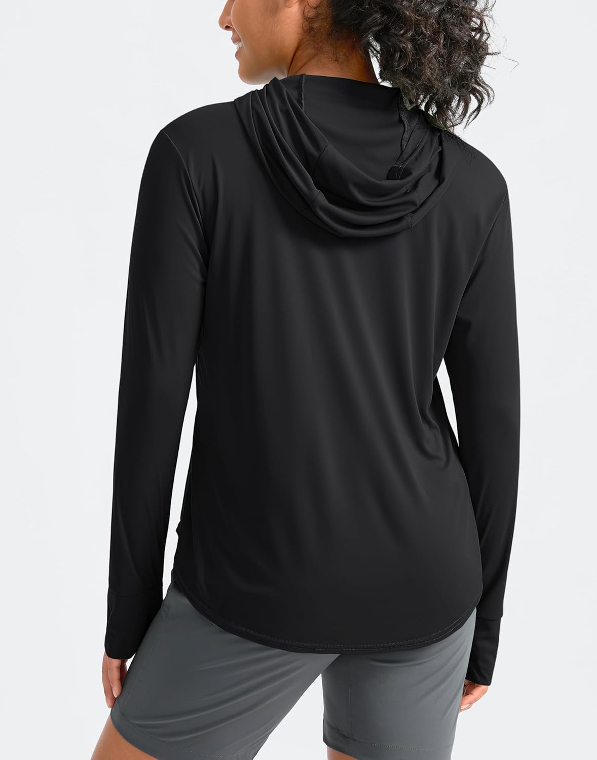Pudolla Women's Sun Protection Shirt - UPF 50+ Lightweight Long Sleeve Hoodie for Hiking & Fishing