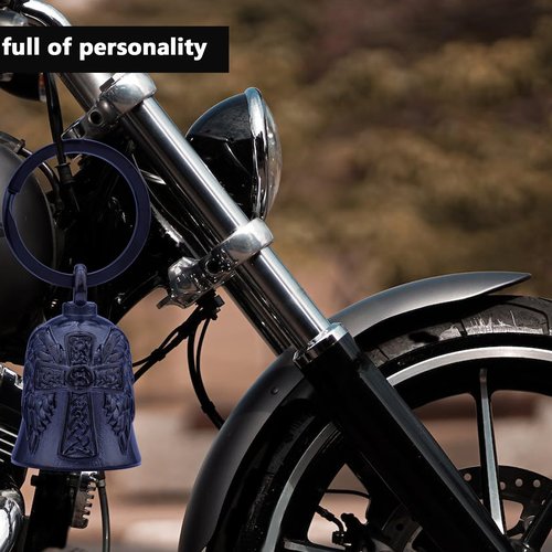 Motorcycle Men Bells - Motorcycle Angel Bell for Men Women,Bell Biker Accessory,Guard Riding Safety (Black) (Black)