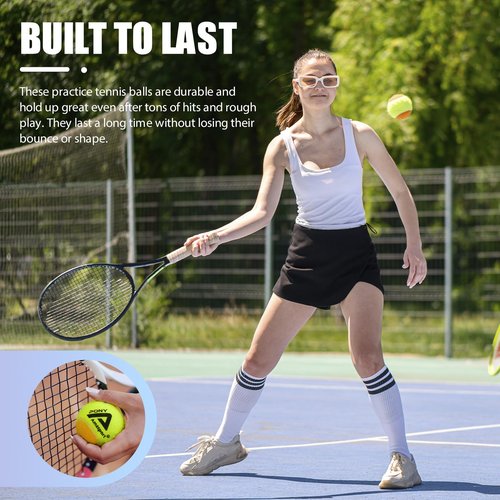 LITIAN 12 Pack Practice Tennis Balls – 50% Slower Orange Tennis Balls for Beginners – Extra Soft, Low Bounce – Great for Dog Play & Outdoor Practice