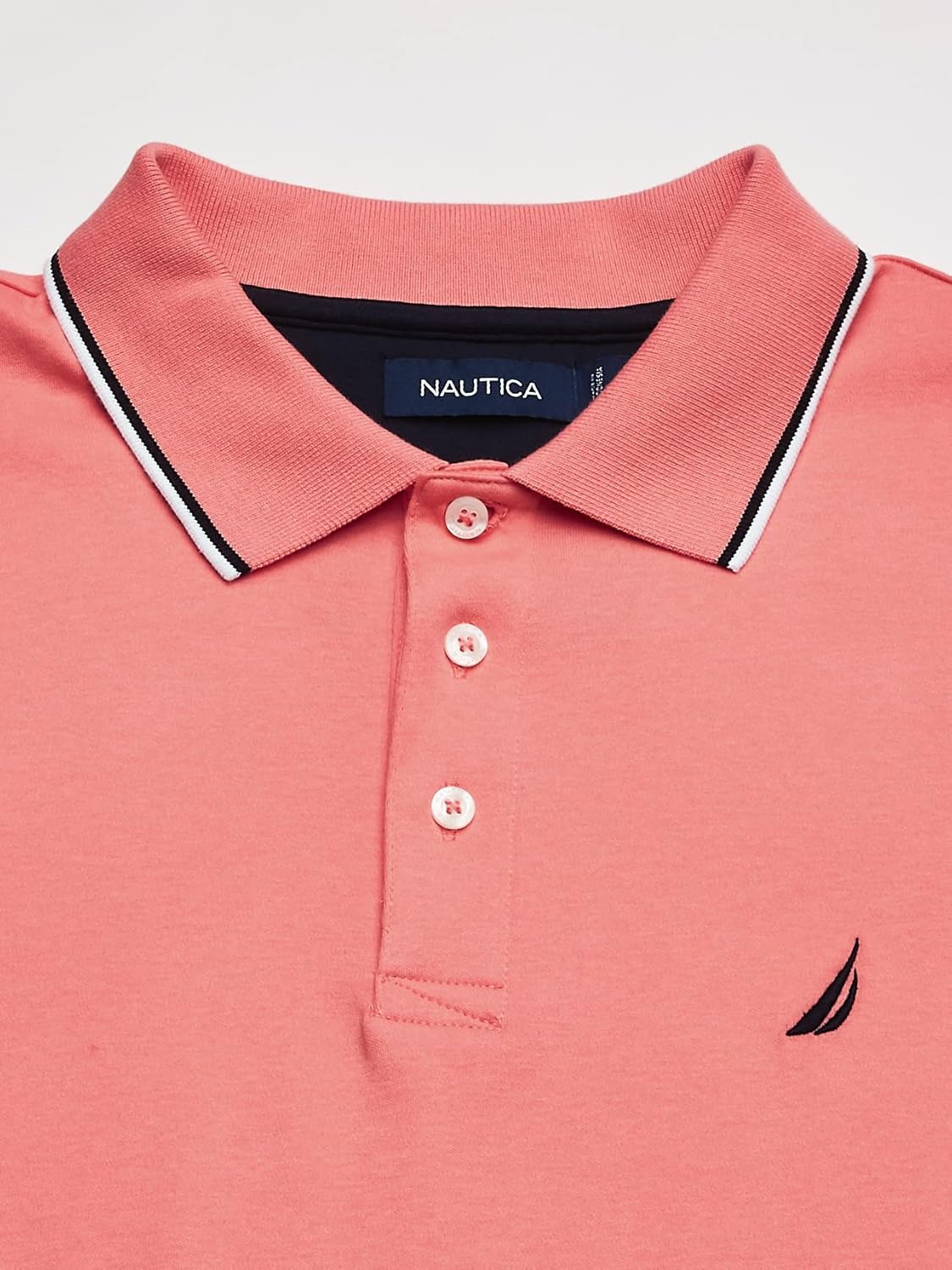 Nautica Classic Fit Polo Shirt - Short Sleeve Dual Tipped Collar | Stylish Comfort for Men