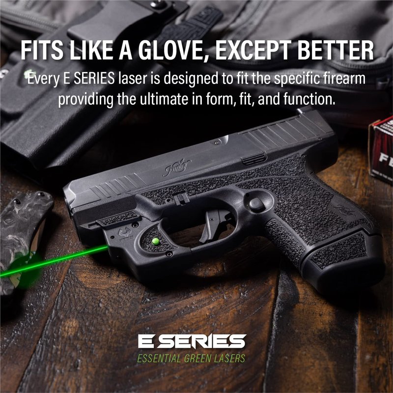 Viridian E Series Green Laser Sight for Springfield Hellcat, Gun Sight with Ambidextrous On and Off Switch, FDE