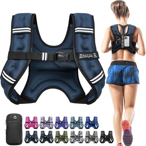 BAGAIL Comfort-Fit Weighted Vest for Women - Even Weight Distribution & No-Chafe Design | 5-30lbs Options