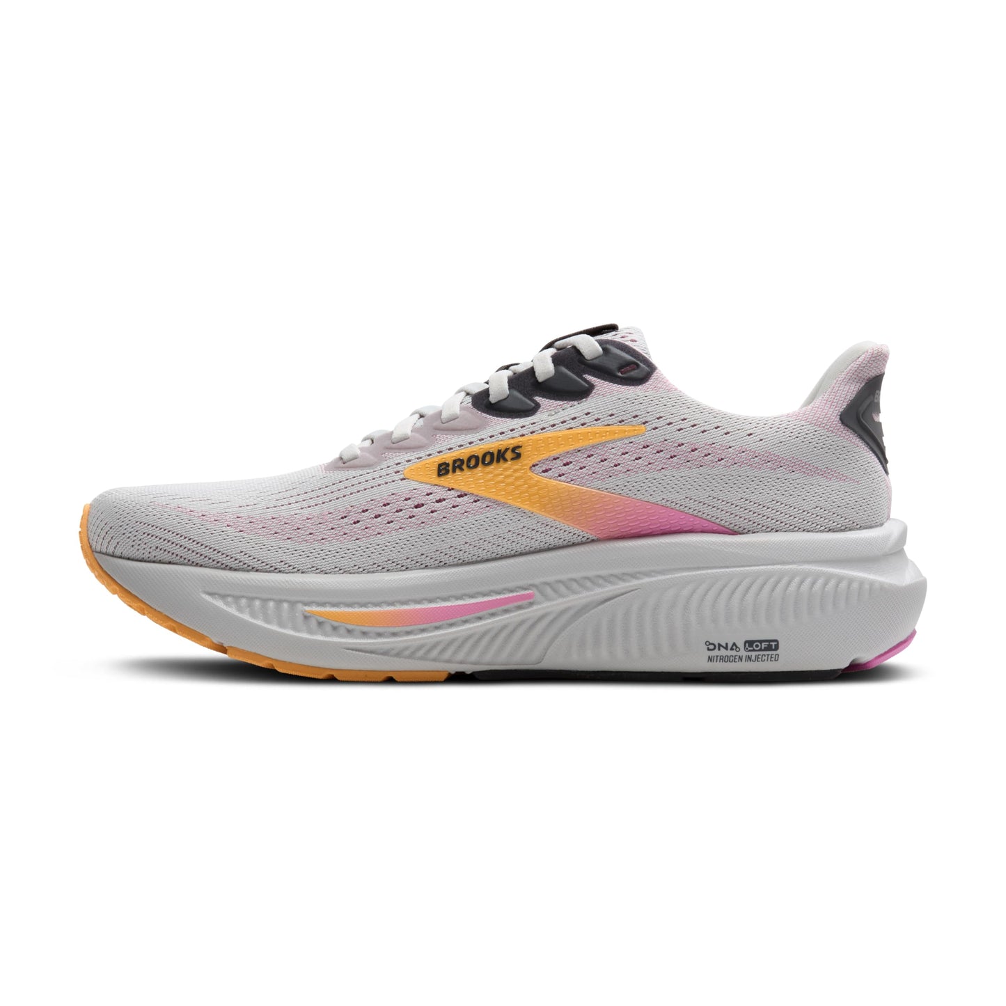 Brooks Women’s Ghost 17 Neutral Running Shoe - Oyster/Apricot/Pink - 5.5 X-Wide