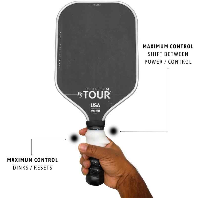 Pickleball Paddle Grip Tennis Grips Trainer to Improve Accuracy, Control, Consistency & Precision | Ultimate Pickleball Training Equipment and Teaching Aid by PickleBall Grip Doctor - 2 Pack (Black)