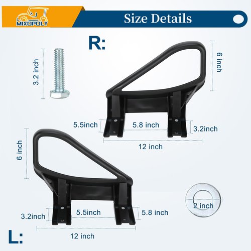 Mixopoly 1 Pair Golf Cart Arm Rest Hip Restraint Replacement for EZGO TXT 1994-up Gas & Electric Driver and Passenger Side Replace OEM 71701-G01 71702-G01 71701G01 71702G01