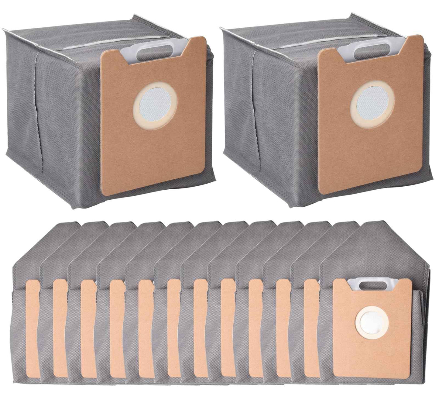 14Pcs Dust Bags Replacement for Eufy G35+, G40+, G40 Hybrid+ Auto-Empty Station,Eufy Robot Vacuum Dust Bags Kit, 2.7L Large Capacity Disposable Replacement Bags