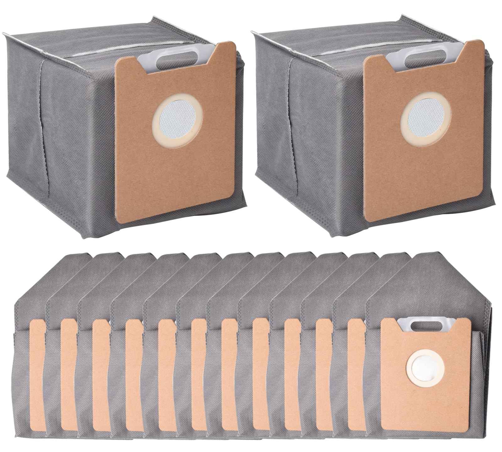 14Pcs Dust Bags Replacement for Eufy G35+, G40+, G40 Hybrid+ Auto-Empty Station,Eufy Robot Vacuum Dust Bags Kit, 2.7L Large Capacity Disposable Replacement Bags