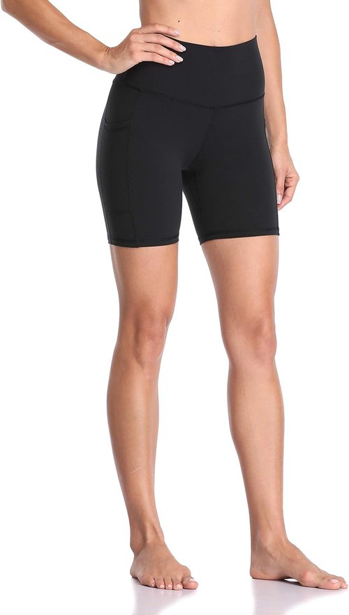 Colorfulkoala Women's High Waisted Biker Shorts - Tummy Control & Pockets | 6" Inseam Yoga Shorts
