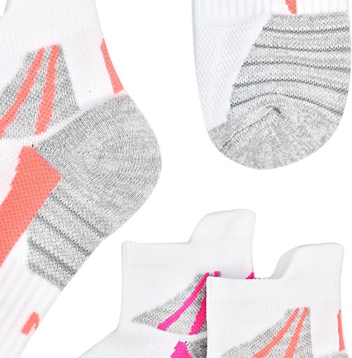 J.WMEET Women's Athletic Ankle Socks - Cushioned & Breathable Performance | 6 Pack Cotton Quarter