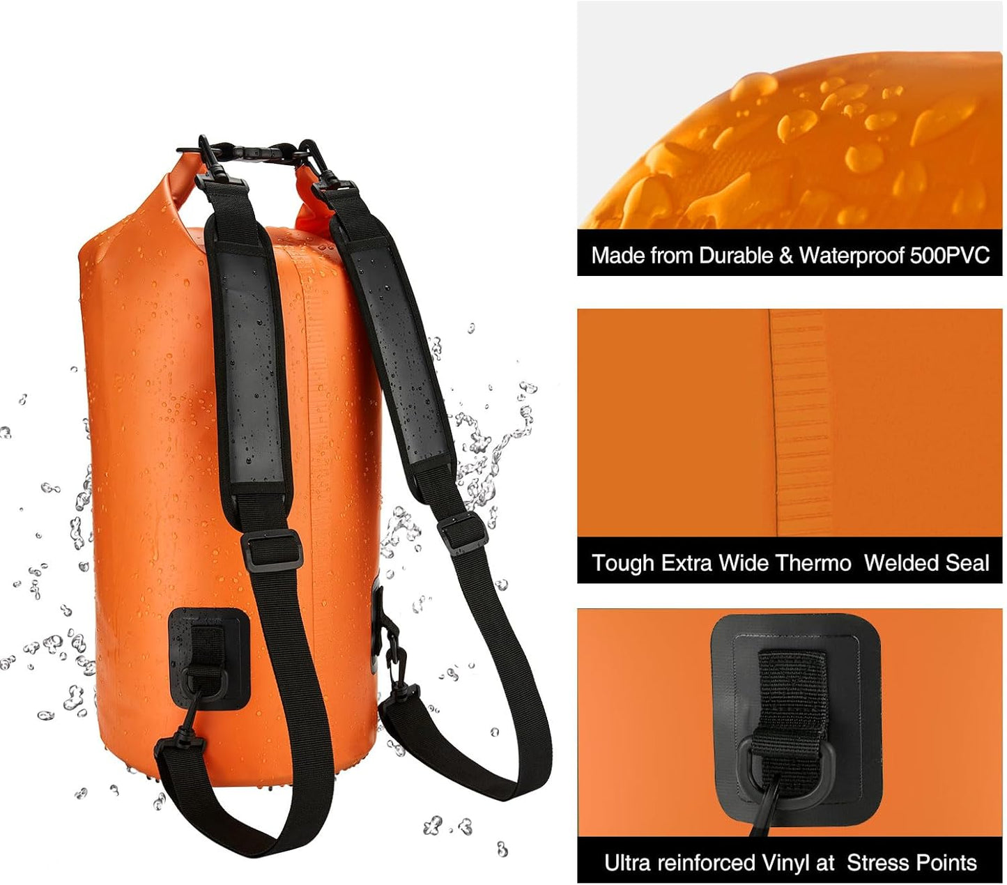 Piscifun Waterproof Dry Bag - Floating Backpack with Phone Case | 10L/20L/30L/40L for Boating & Kayaking