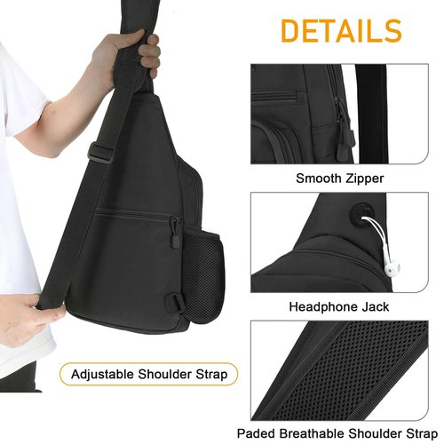 BAIGIO Sling Bag Tactical Military Chest Bag Crossbody Shoulder Bags for Men Women, Cross Body Pack Backpack for Traveling Cycling Sports Climbing Hiking