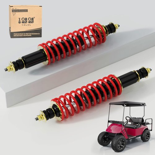 10L0L Golf Cart Shocks Absorber Front or Rear with Heavy Duty Coil Springs for EZGO Medalist TXT 1994+ Newer Gas & Electric Golf Carts, Replaces OEM# 76418-G01,70928-G01,70248-G01,70324-G01,76419-G01