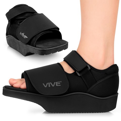 Vive Offloading Post-Op Shoe - Forefront Wedge Boot for Broken Toe Injury - Non Weight Bearing Medical Recovery for Foot Surgery, Hammer Toes, Bunion, Feet Pain - Walking Orthopedic (X-Large)