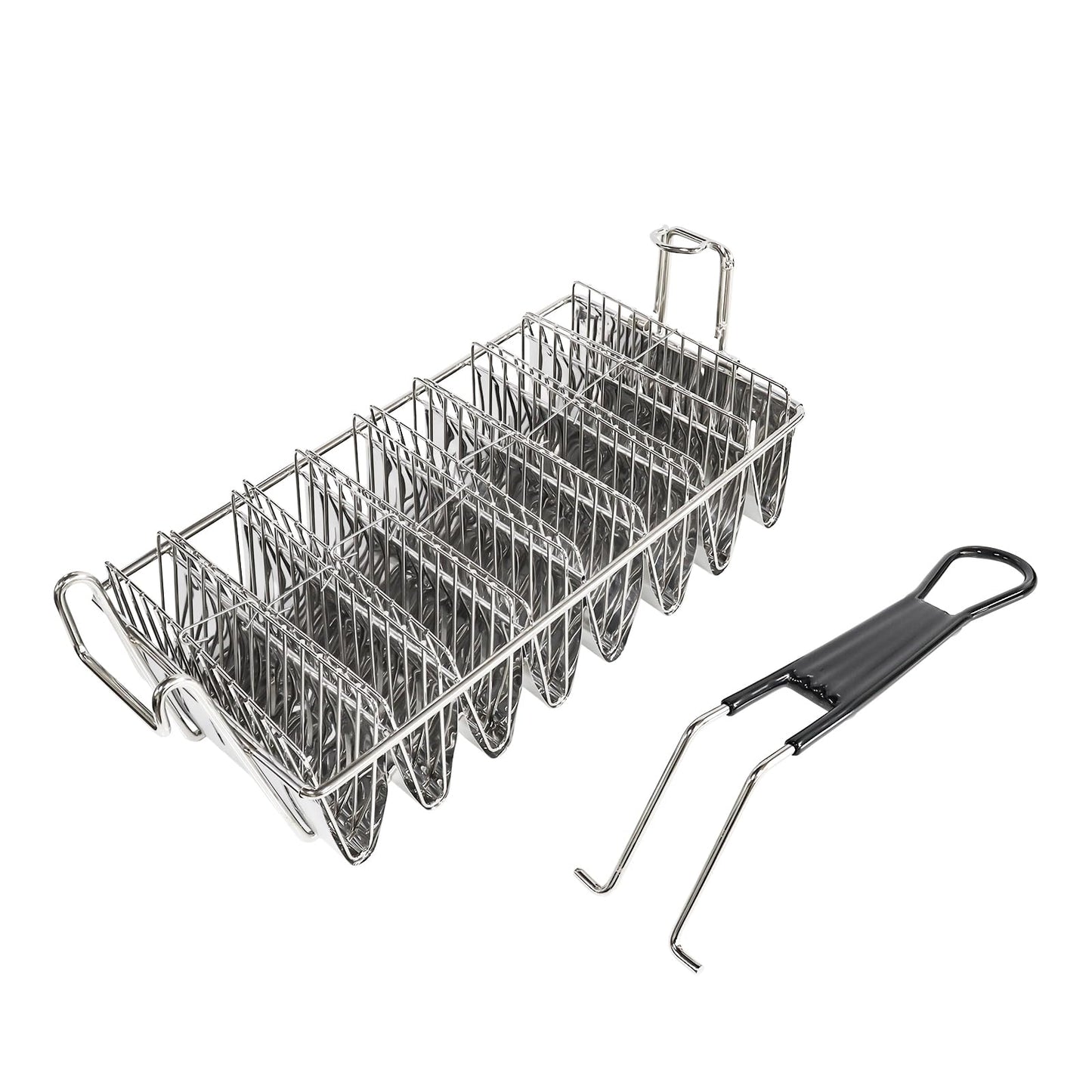 8 Shells Taco Fry Basket Stainless Steel Taco Shell Maker Basket with Handles for Burritos and Tortillas kitchen Taco Shell Mold for Frying