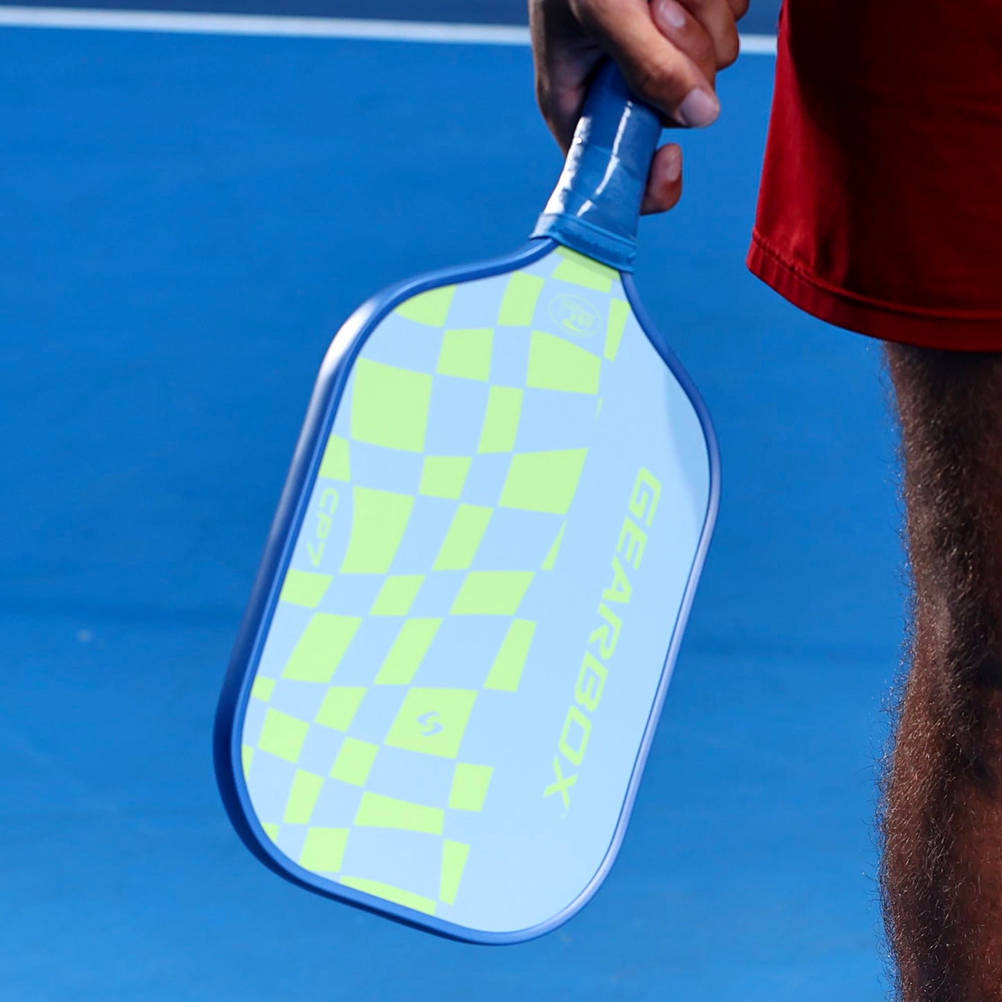 Gearbox CP7 Pickleball Paddle 8 oz – Lightweight Carbon Fiber Paddle with Textured Surface for Ultra Spin, Power & Control – Elongated Shape, Large Sweet Spot, Hyper-Bite Technology, 4” Grip