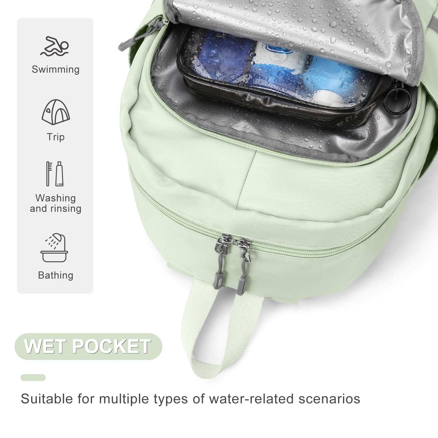 coofay Gym Backpack For Women Waterproof Backpack With Shoe Compartment Lightweight Travel Backpack Sports Backpacks Small Gym Bag
