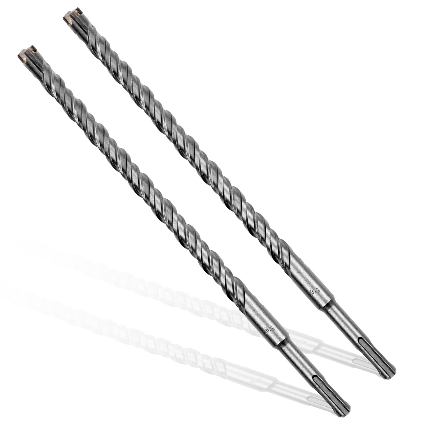 Becollo 5/8x12 SDS-Plus Rotary Hammer Drill Bit, Carbide Tip 4-Cutter for Brick,Stone & Concrete, Packed of 2pcs.