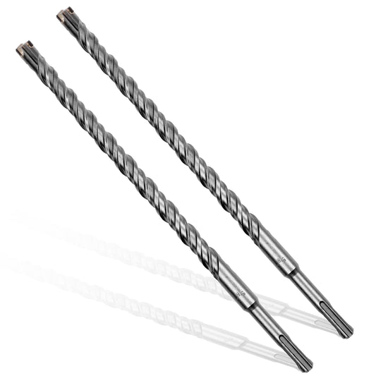 Becollo 5/8x12 SDS-Plus Rotary Hammer Drill Bit, Carbide Tip 4-Cutter for Brick,Stone & Concrete, Packed of 2pcs.