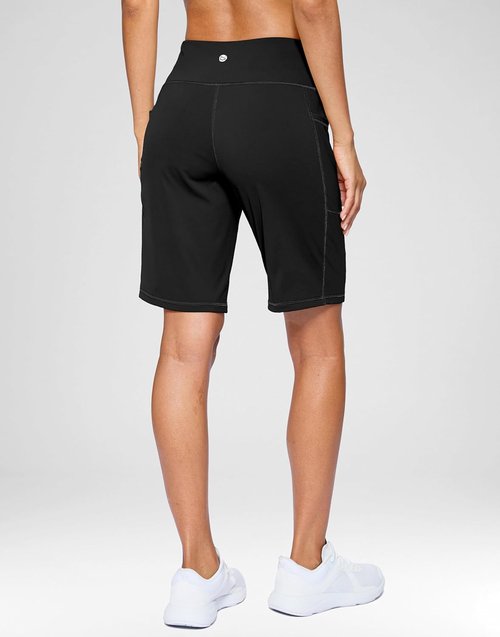 G Gradual Women's Bermuda Shorts - High Waisted Athletic Knee Length with Pockets | 7''/9'' Sizes