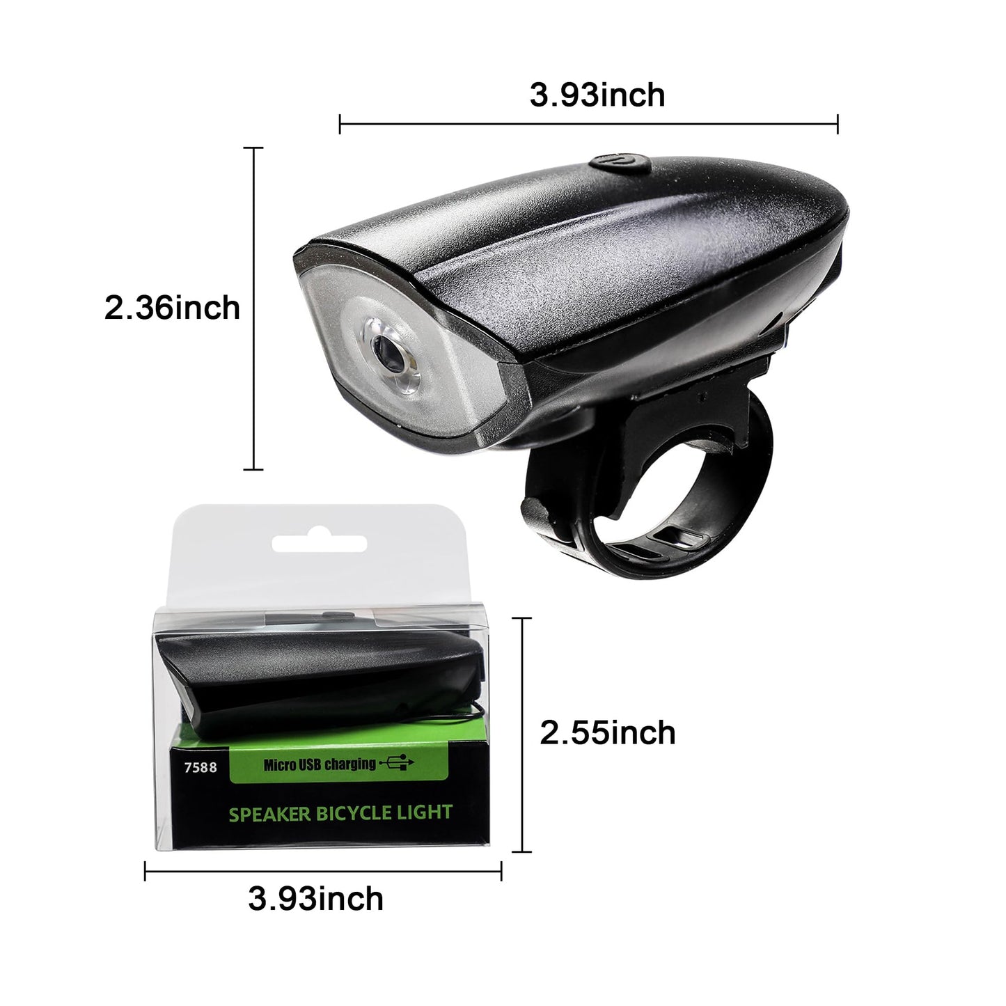 Rechargeable Bike Lights with Electric Bell, Ultra Bright Bicycle Lights for Night Riding, 3 Light Modes for Night Riding with Quick-Release - Bike Headlight with Horn and Tail Light
