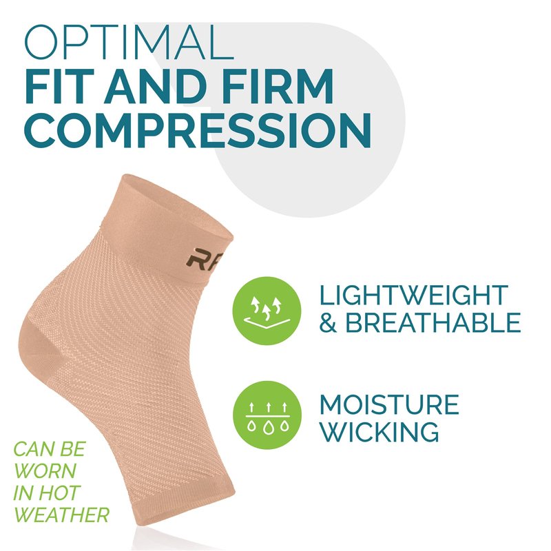 Run Forever Plantar Fasciitis Compression Socks - Foot and Ankle Brace for Women & Men - Toeless Compression Socks for Support, Night Splint, Arch & Achilles Tendonitis Relief - Tendonitis Foot Brace